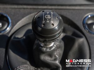 FIAT 500 Gear Shift Knob - Craven Speed - Stainless Steel w/ Black Acetal Outer Sleeve + Black Top - ABARTH Version